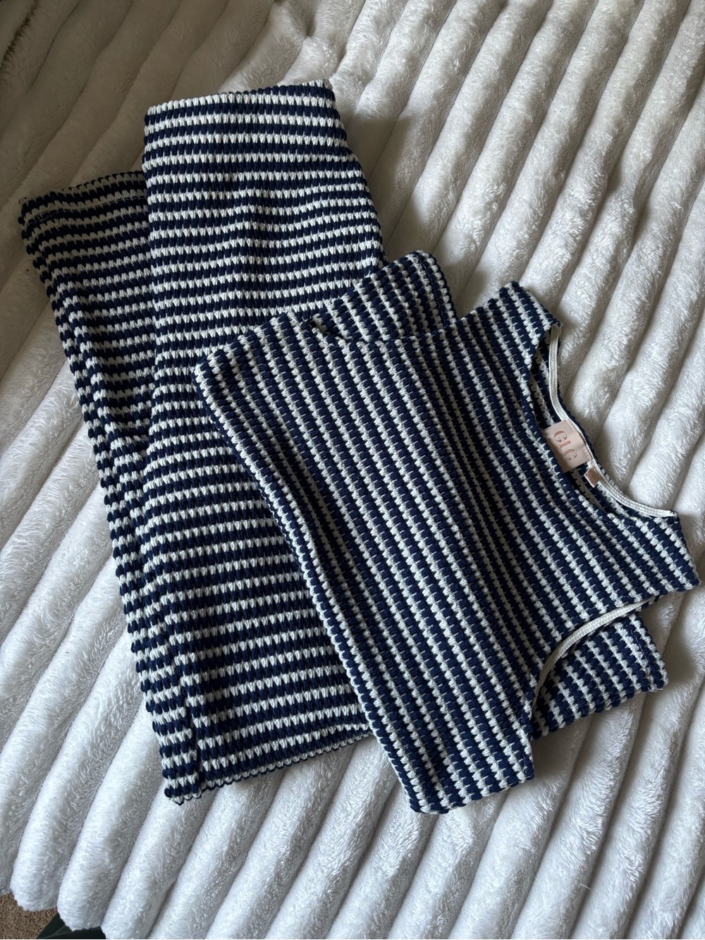 Matching set beachy - Navy and White